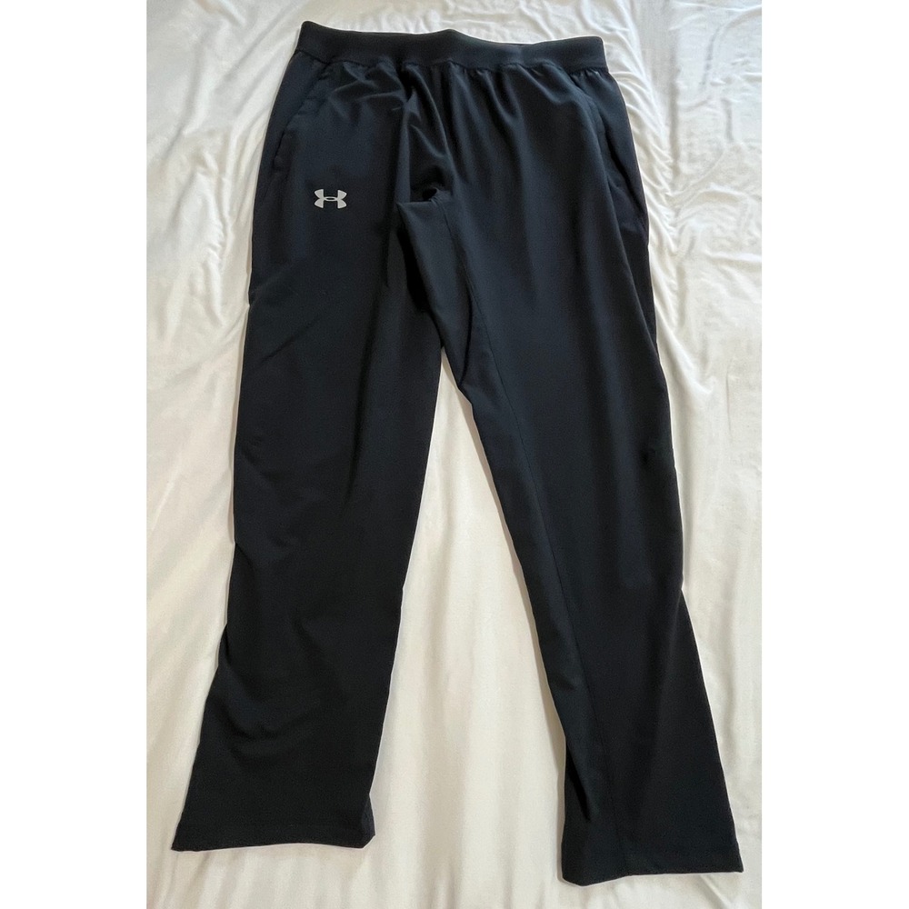Under‎ Armour Mens HeatGear Fitted Athletic Training Pants Black XL Ankle Zip